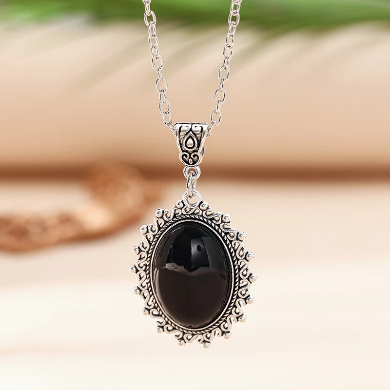 Gothic Choker Necklace Velvet Vampire Pendant