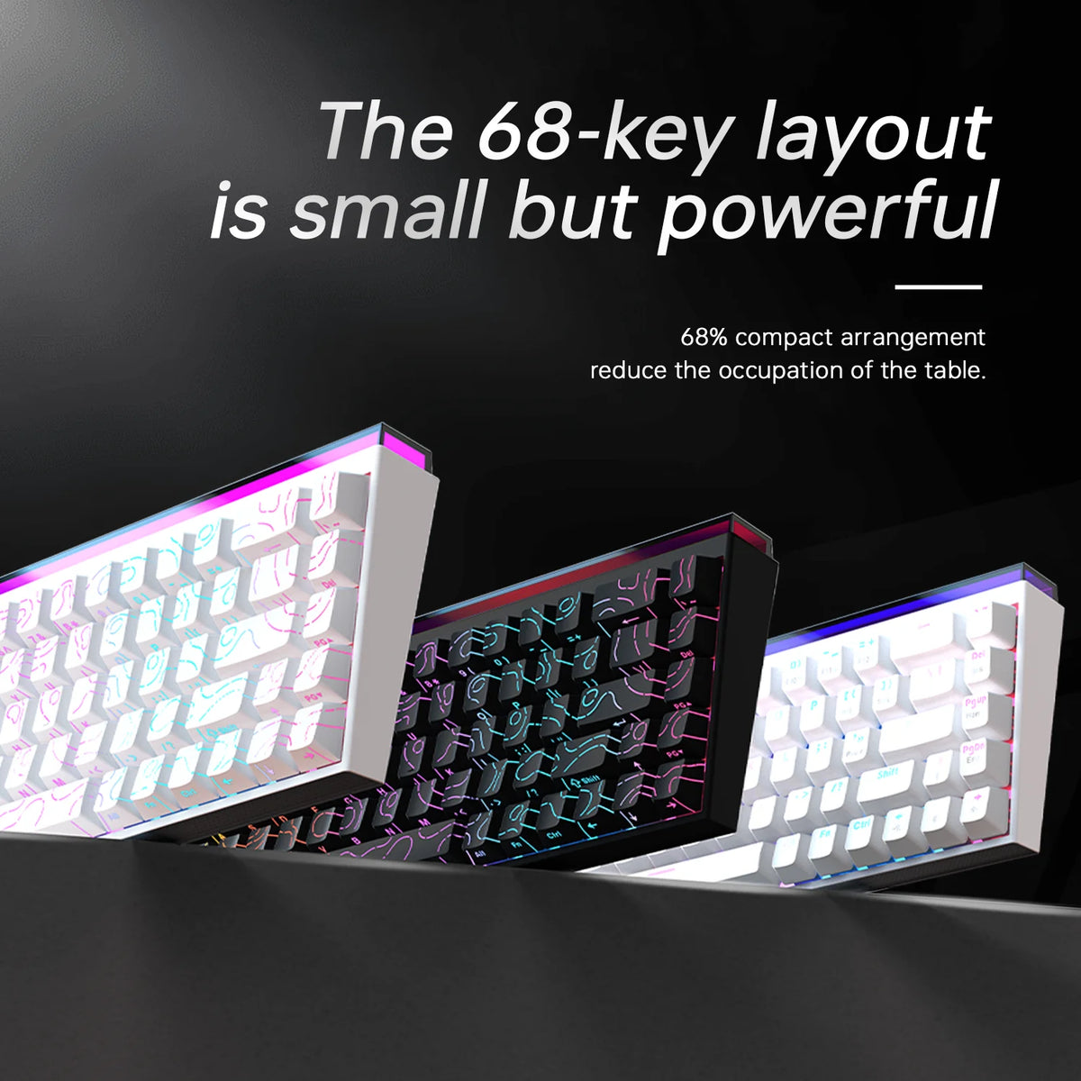 Mechanical Gaming Keyboard – 68 Key RGB Wired Keyboard