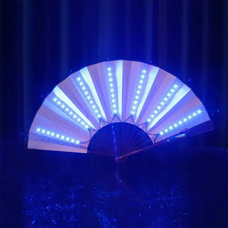 LED Folding Fan – Glow Light Up Accessory for Parties & Festivals