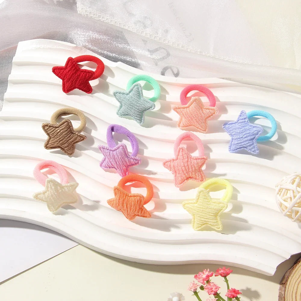 10/30Pcs Children Hairbands No Harm Hair Cartoon Towel Rope Ponytail Holder Kids Mini Rubber Band Headwear Girls Halloween Gift