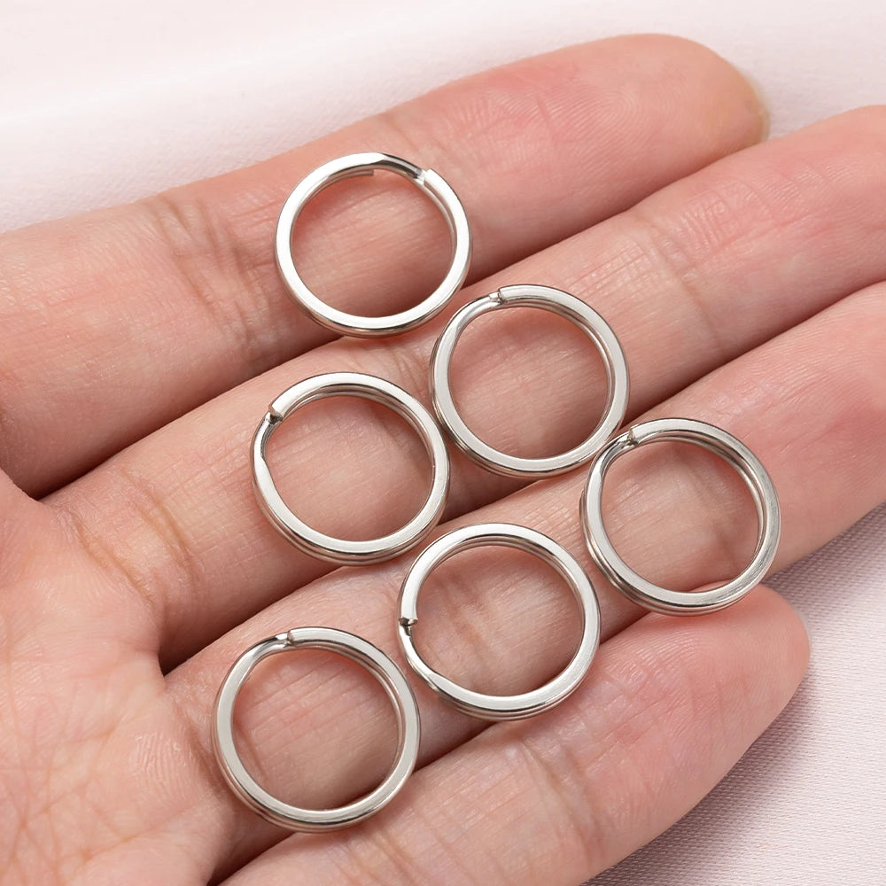 Metal Key Rings, 20pcs Round Split Rings for DIY Keychains & Jewelry