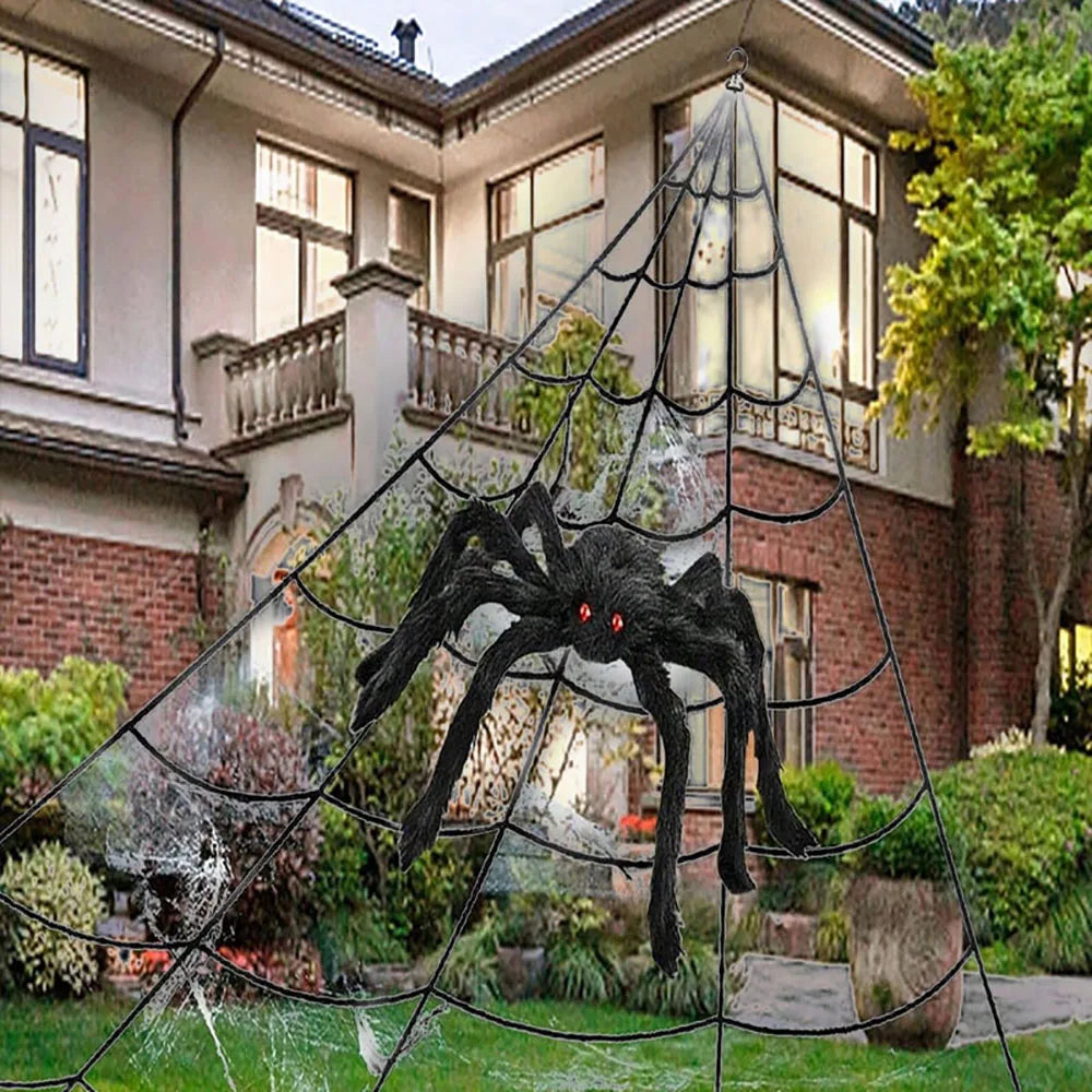Halloween Spider Web – 5m Large Web Decoration for Haunted Houses