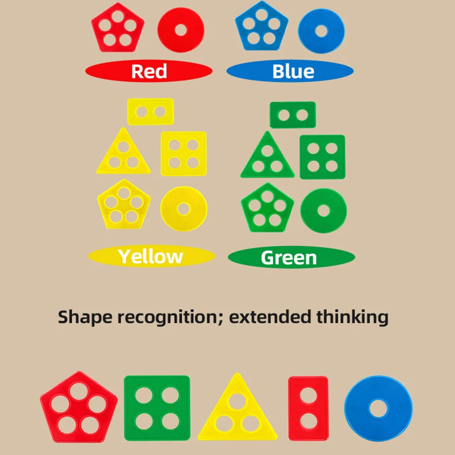 Geometric Building Blocks Set for Toddlers – Early Learning Toy