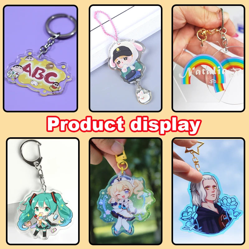 Personalized Acrylic Keychains – Custom Photo & Cartoon Charms
