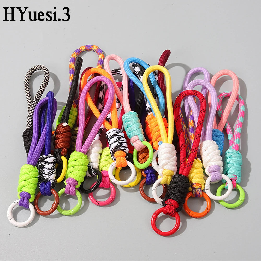 Braided Lanyard Keychain – Colorful Paracord Wrist Strap