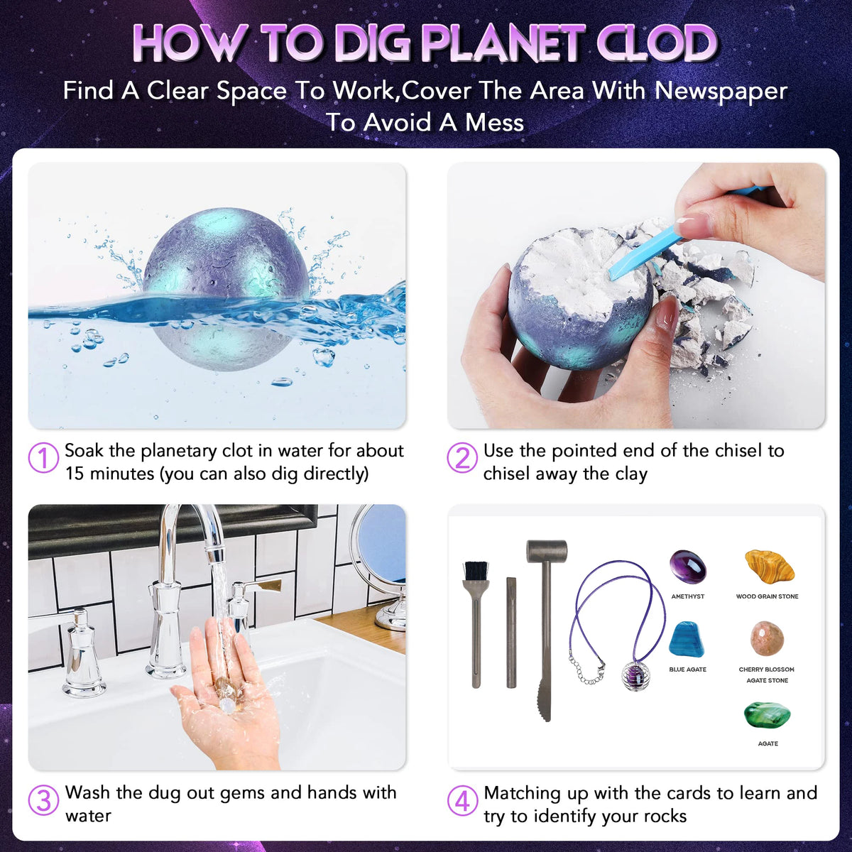 Planet Dig Kit | Solar System Mining & Science Exploration Toy