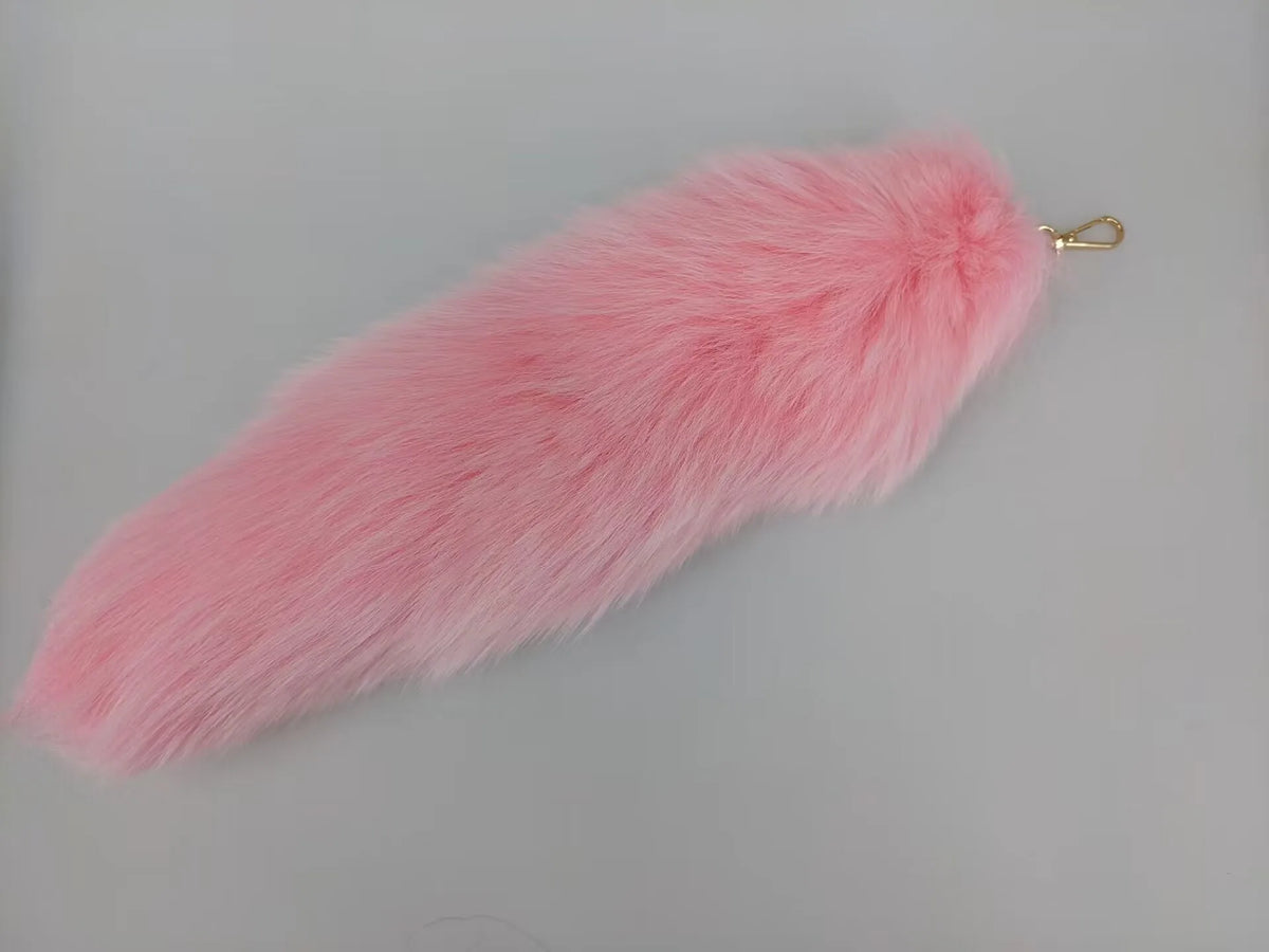 Fox Tail Keychain for Women Furry Y2K Car Accessory
