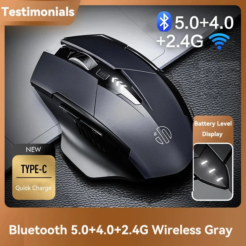 Wireless Computer Mouse – Rechargeable Ergonomic Silent Design