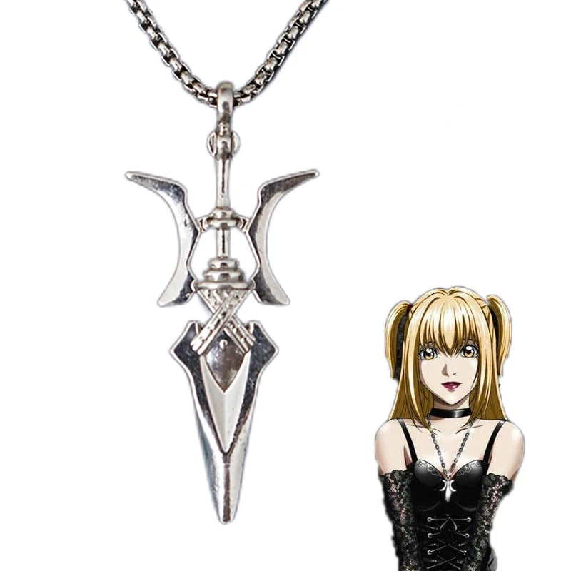 Cosplay Pendant Necklace Halberd Design Anime Halloween Jewelry