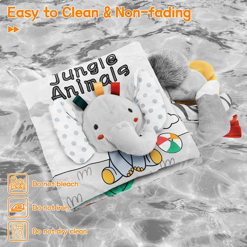 Baby Sensory Book – Soft 3D Touch & Feel Cloth Learning Toy