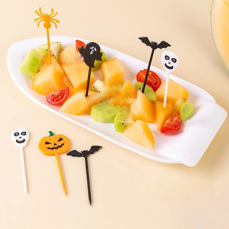 Halloween Cupcake Toppers 10PCS Ghost Bat Pumpkin Party Picks