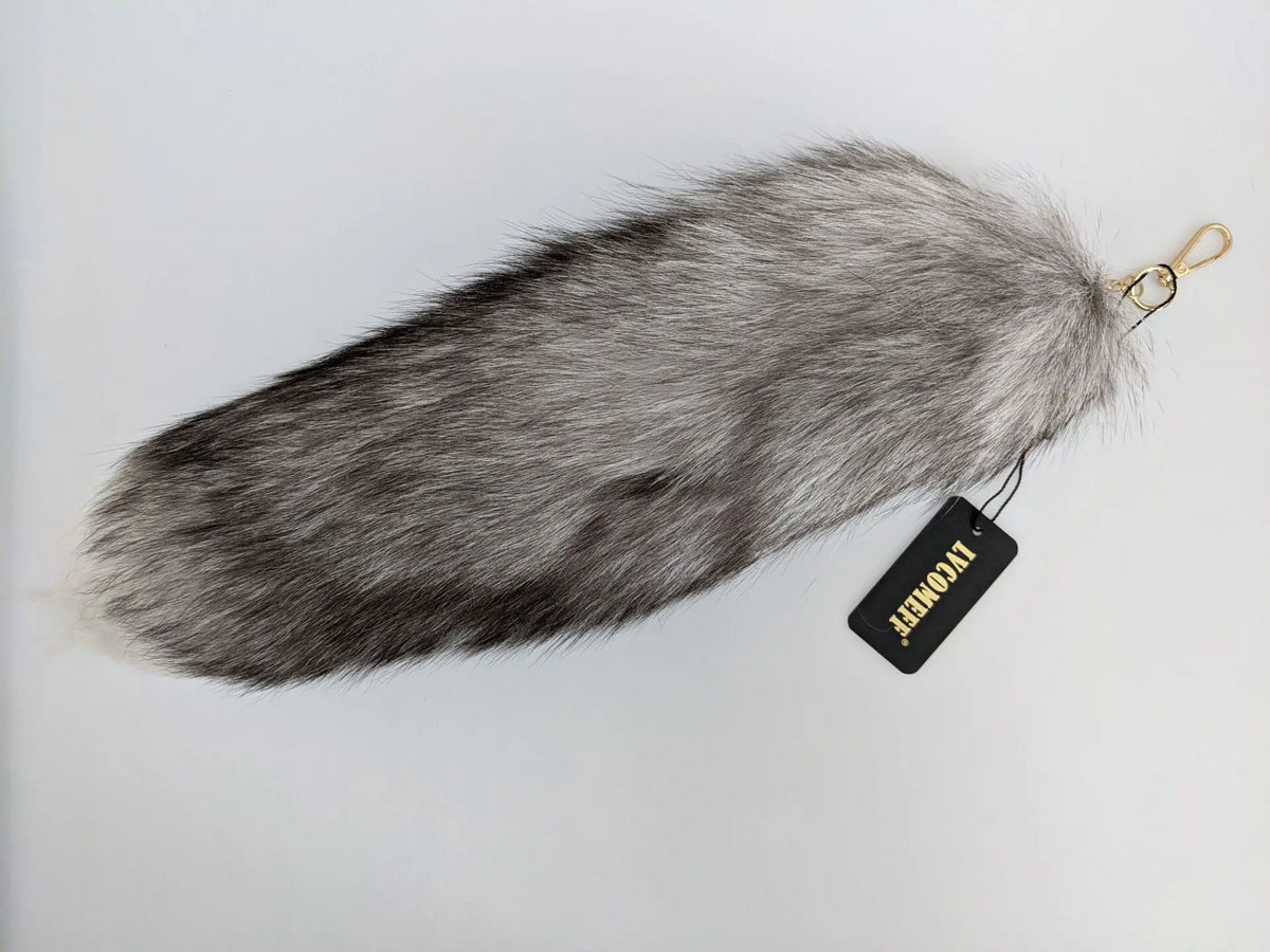 Fox Tail Keychain for Women Furry Y2K Car Accessory