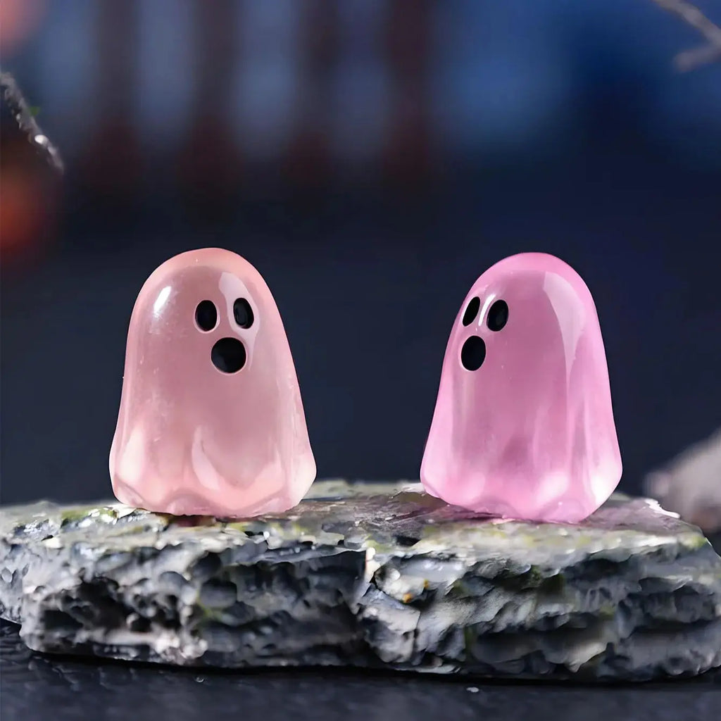 Glowing Ghost Figures, Mini Resin Halloween Figurines 5/10 Pcs