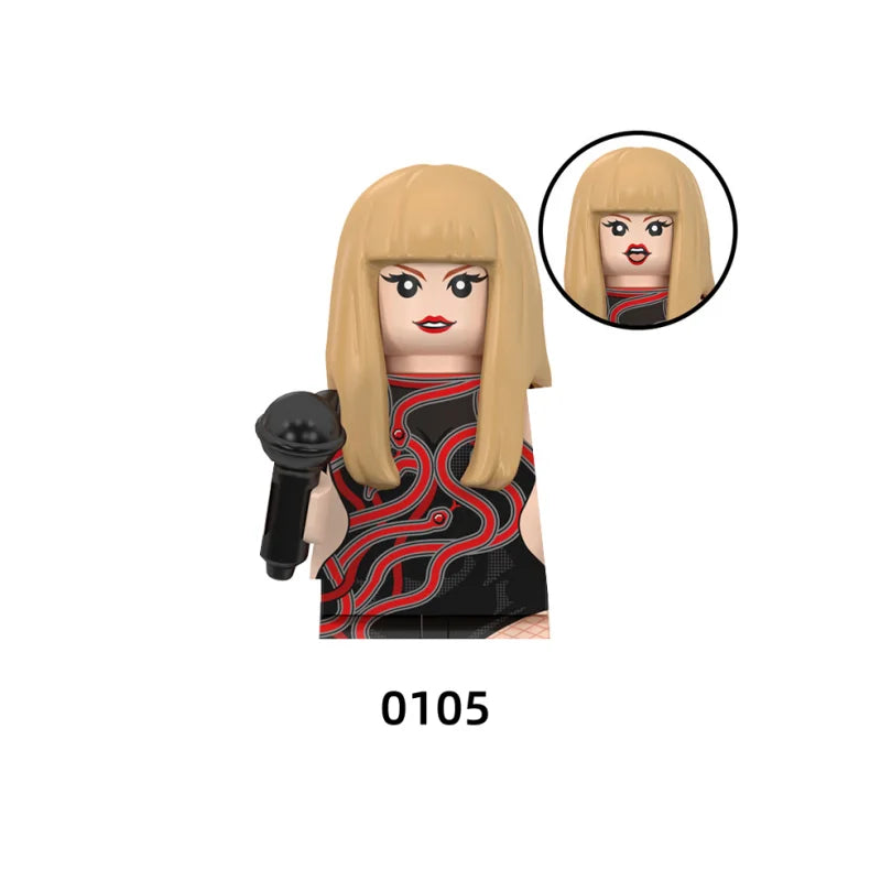 Female Singer Building Blocks – Mini Music Figure DIY Set