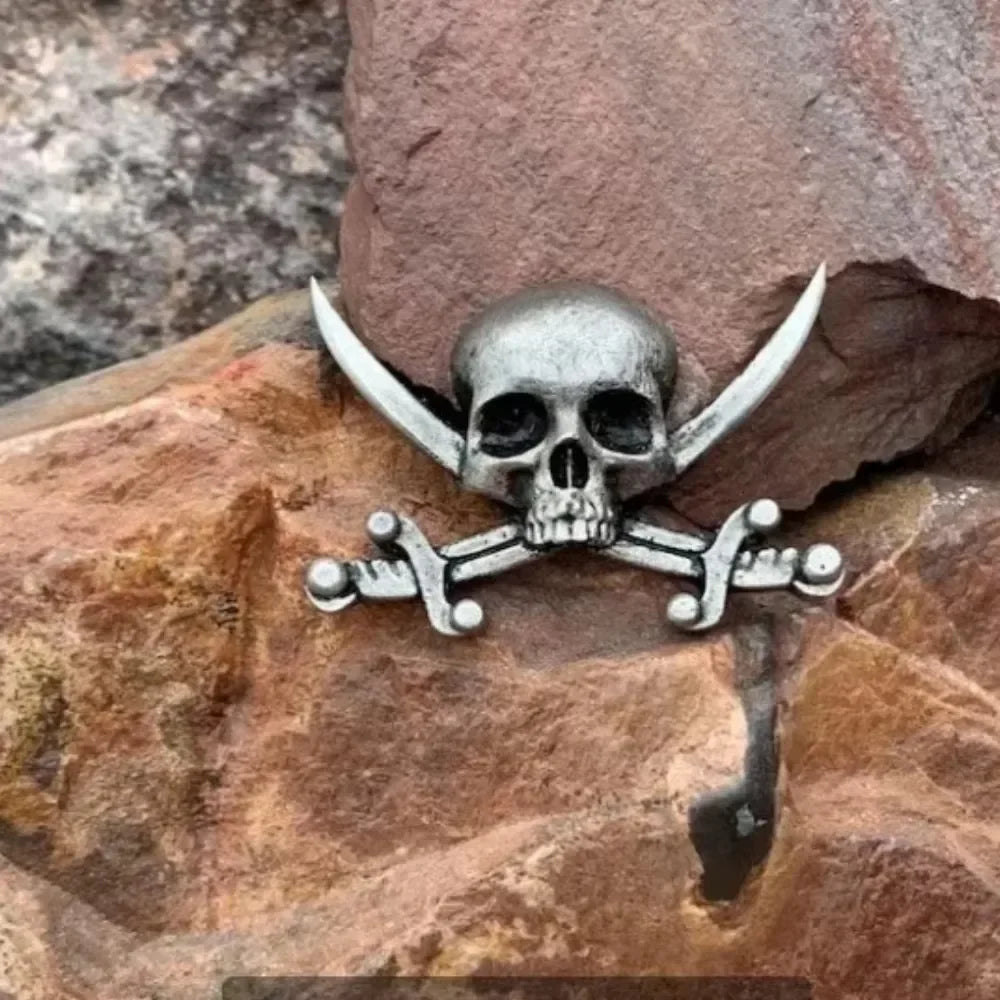 Halloween Skull Brooch Punk Skeleton Gothic Pin Badge