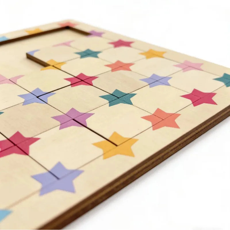 Wooden Star Puzzle – Kids Educational Shape Recognition Toy