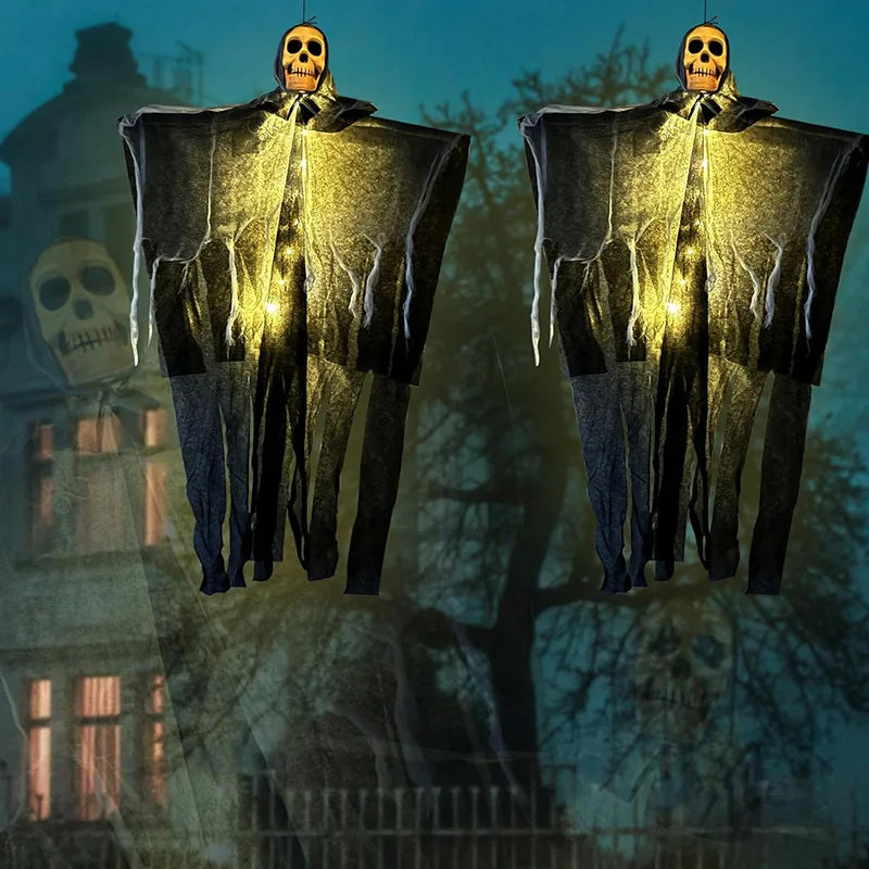Glowing Halloween Skull Decoration Hanging Ghost for Outdoor Party