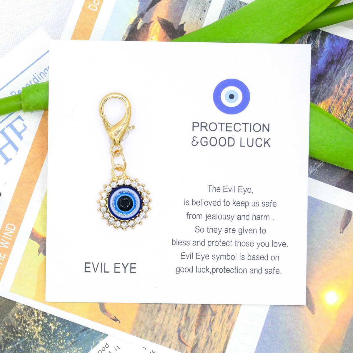 Evil Eye Keychain, Blue Eye Bag Charm Decorative Key Ring