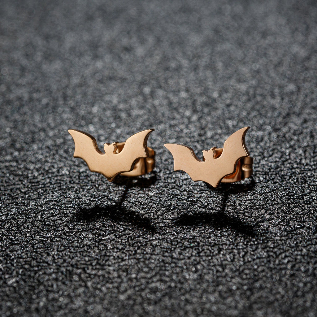 Gothic Vampire Bat Minimalist Earring For Women Stainless Steel Tragus Piercing Earring Jewelry Accessories Halloween Party Gifs