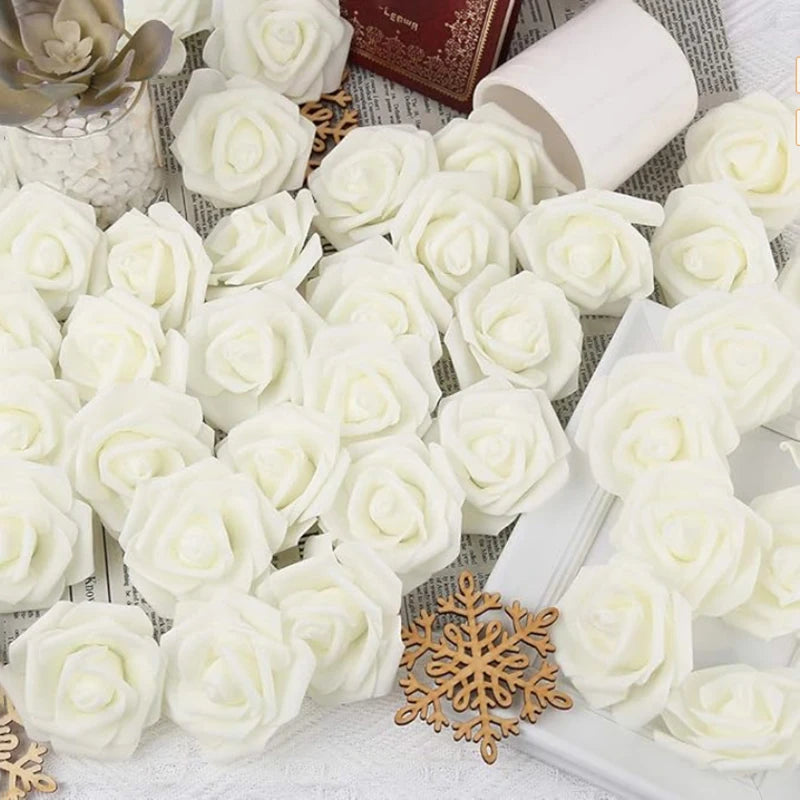 Artificial Rose Flowers – Foam Fake Roses for Home & Wedding Decor