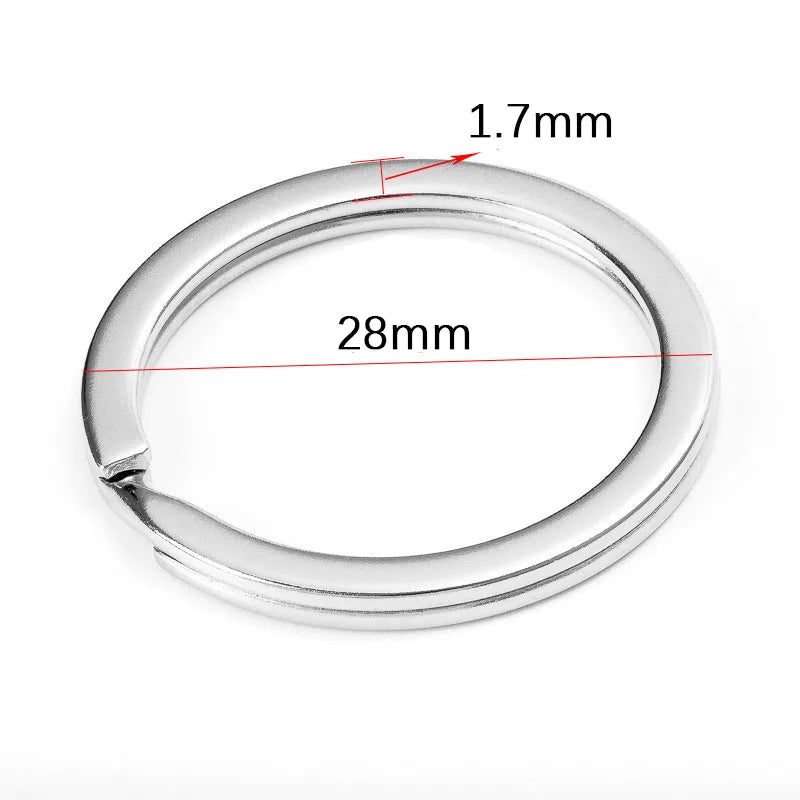 20pcs Stainless Steel Key Rings, Round Split Rings for DIY Keychains