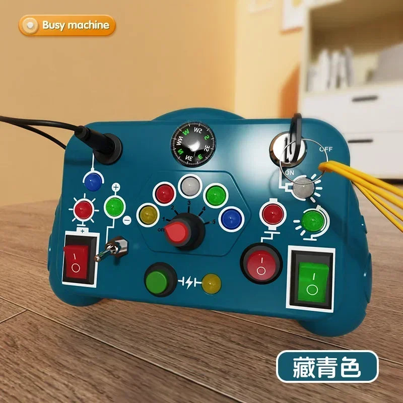 Montessori Busy Board LED Light Switch Sensory Activity Toy