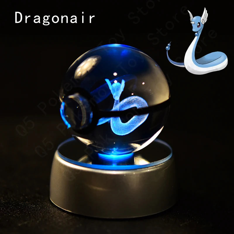 3D Crystal Ball Night Light – Glass LED Decorative Lamp