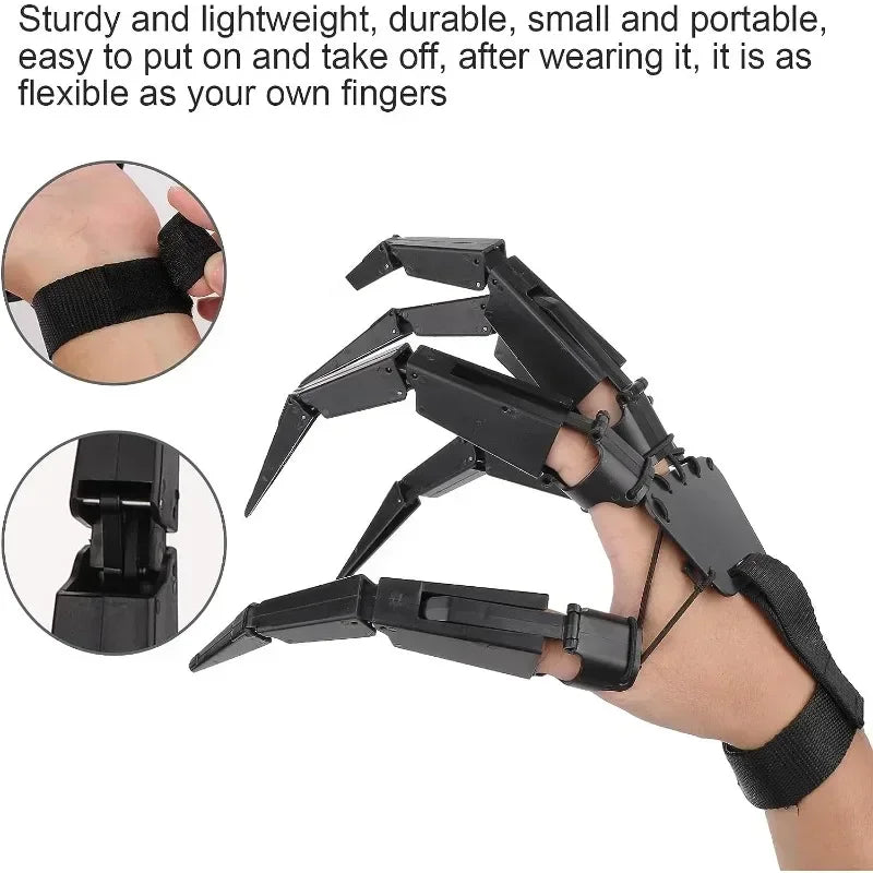 Halloween Skeleton Hand Prop, Articulated Finger Glove for Cosplay