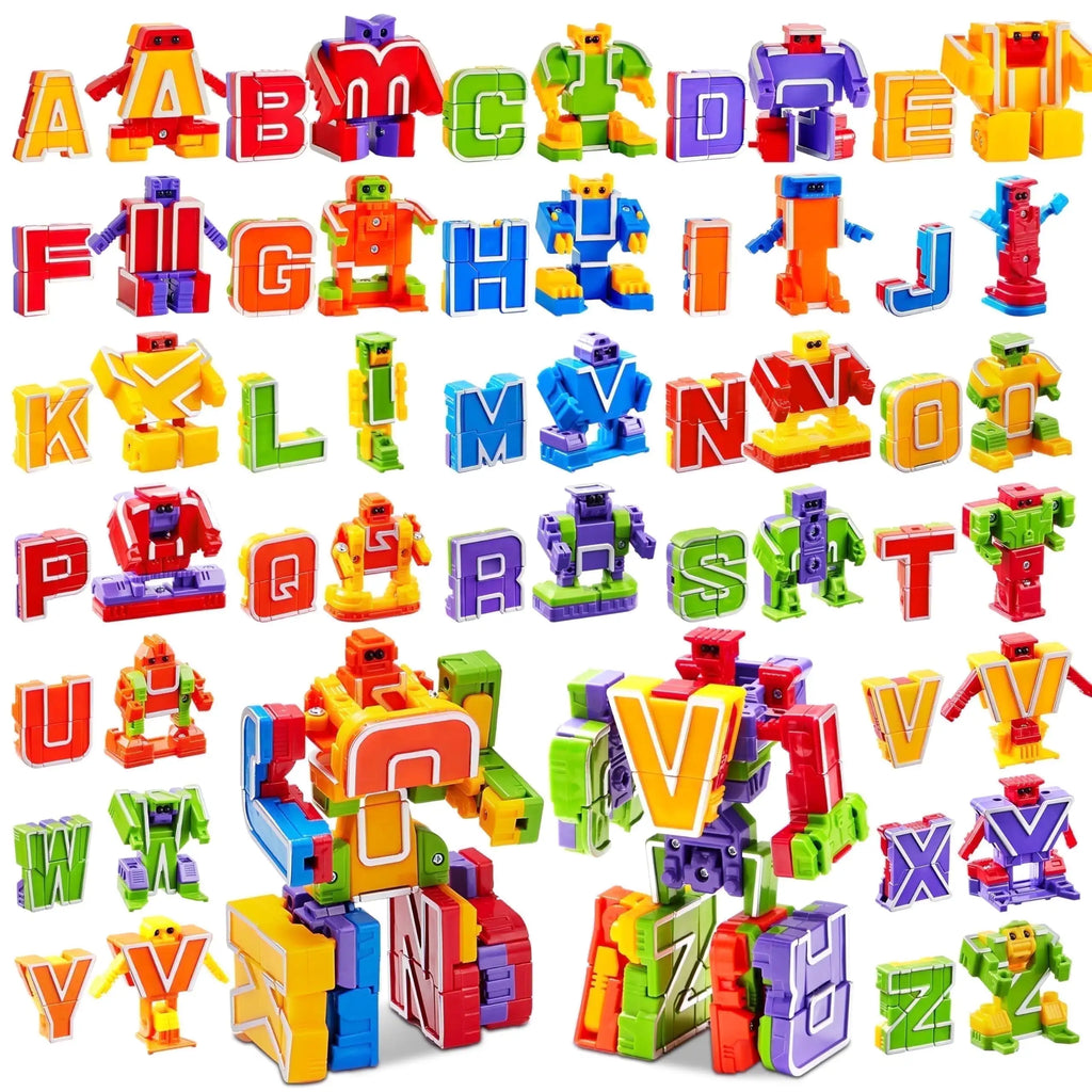 Alphabet Robot Toy 26-Piece ABC Transforming STEM Learning Set
