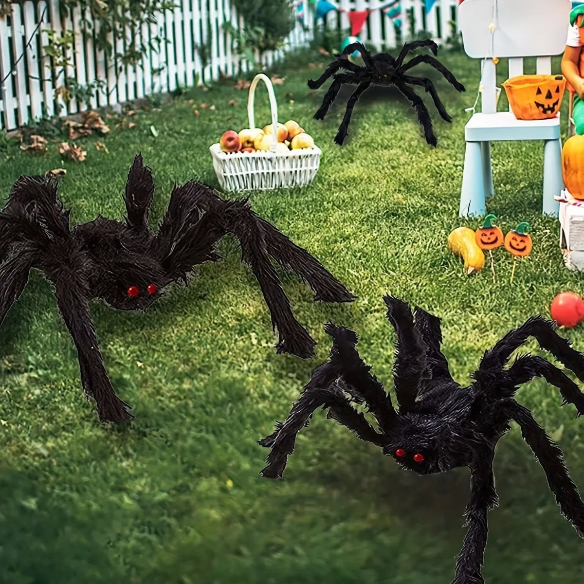 Giant Halloween Spider Indoor & Outdoor Yard, Porch Decor for Haunted House or Home, Party ,Halloween Decorations