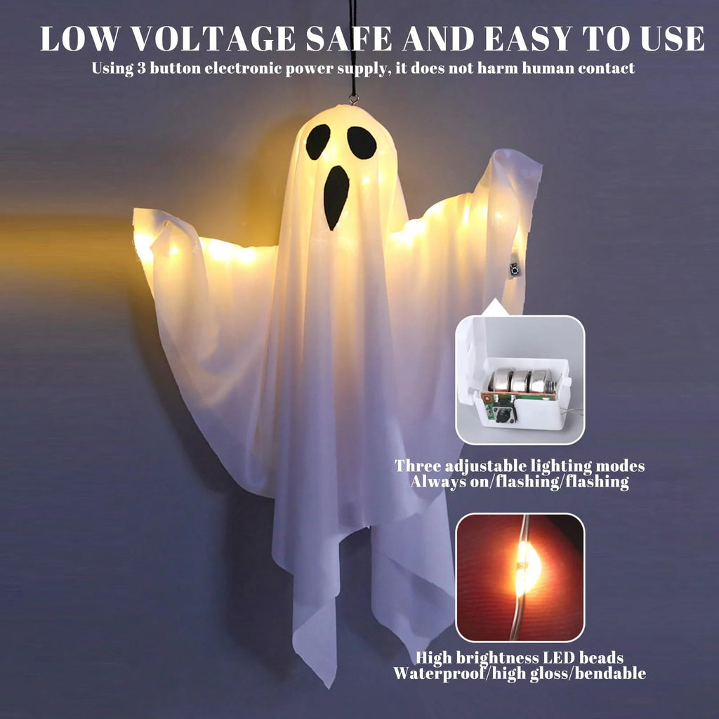 Halloween Ghost Decoration Hanging Light-Up Ghost for Party Decor