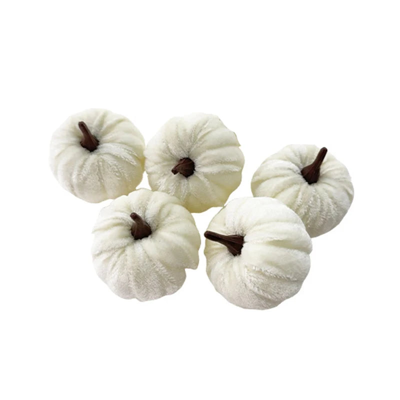 Halloween Pumpkin Decorations, 5PCS Artificial Pumpkin Ornaments