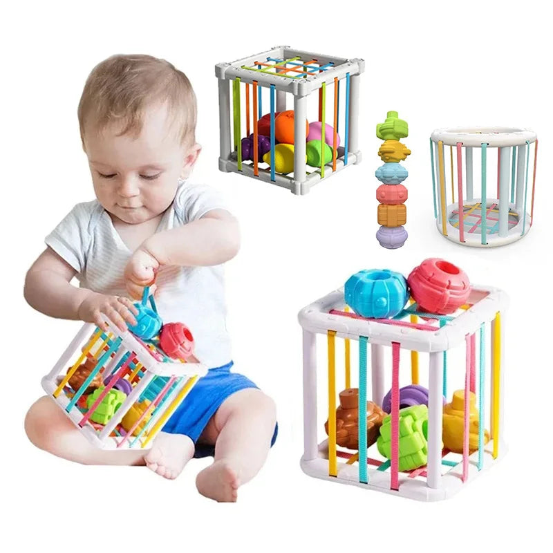 Shape Sorter Toy for Babies – Colorful Sensory Activity Cube