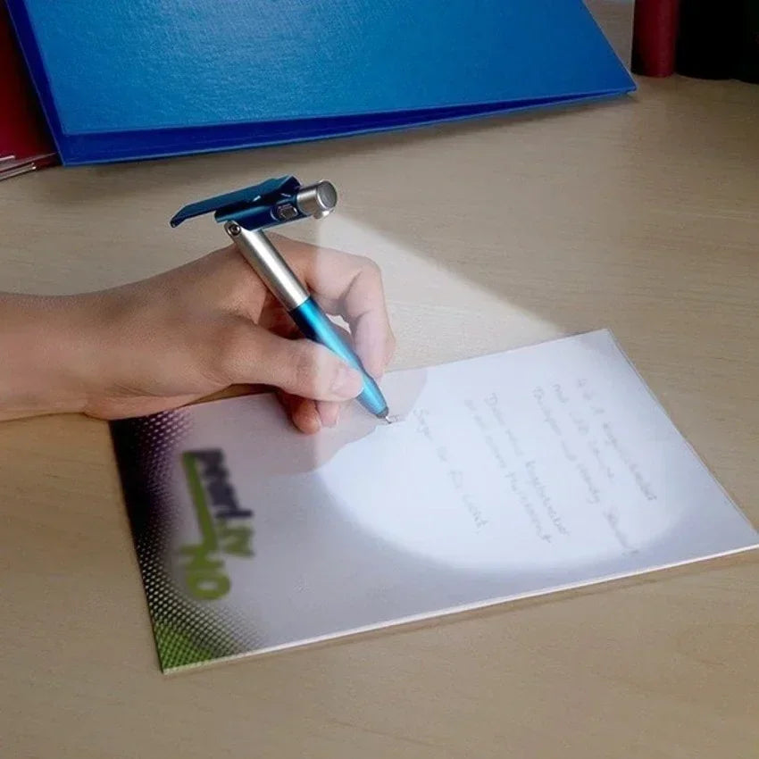 Multifunctional Ballpoint Pen with LED Light & Phone Holder