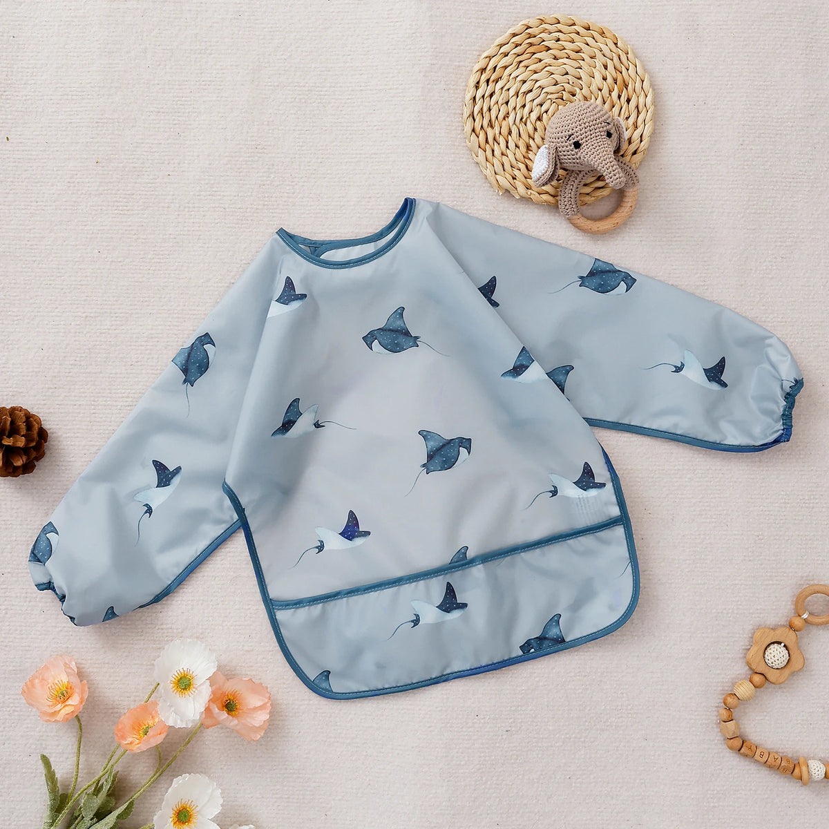 Waterproof Baby Bib – Long Sleeve Feeding Bib for Toddlers