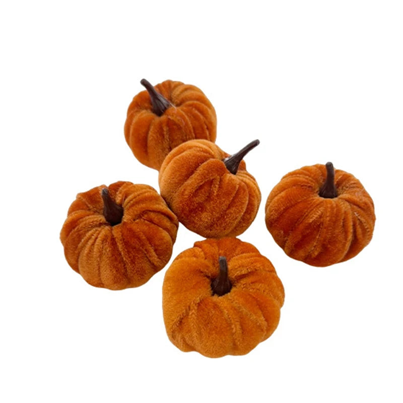 Halloween Pumpkin Decorations, 5PCS Artificial Pumpkin Ornaments