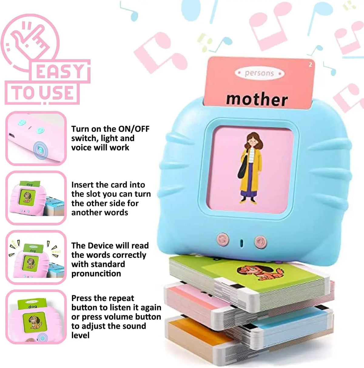Talking Flash Cards for Kids | Electronic English Learning Toy
