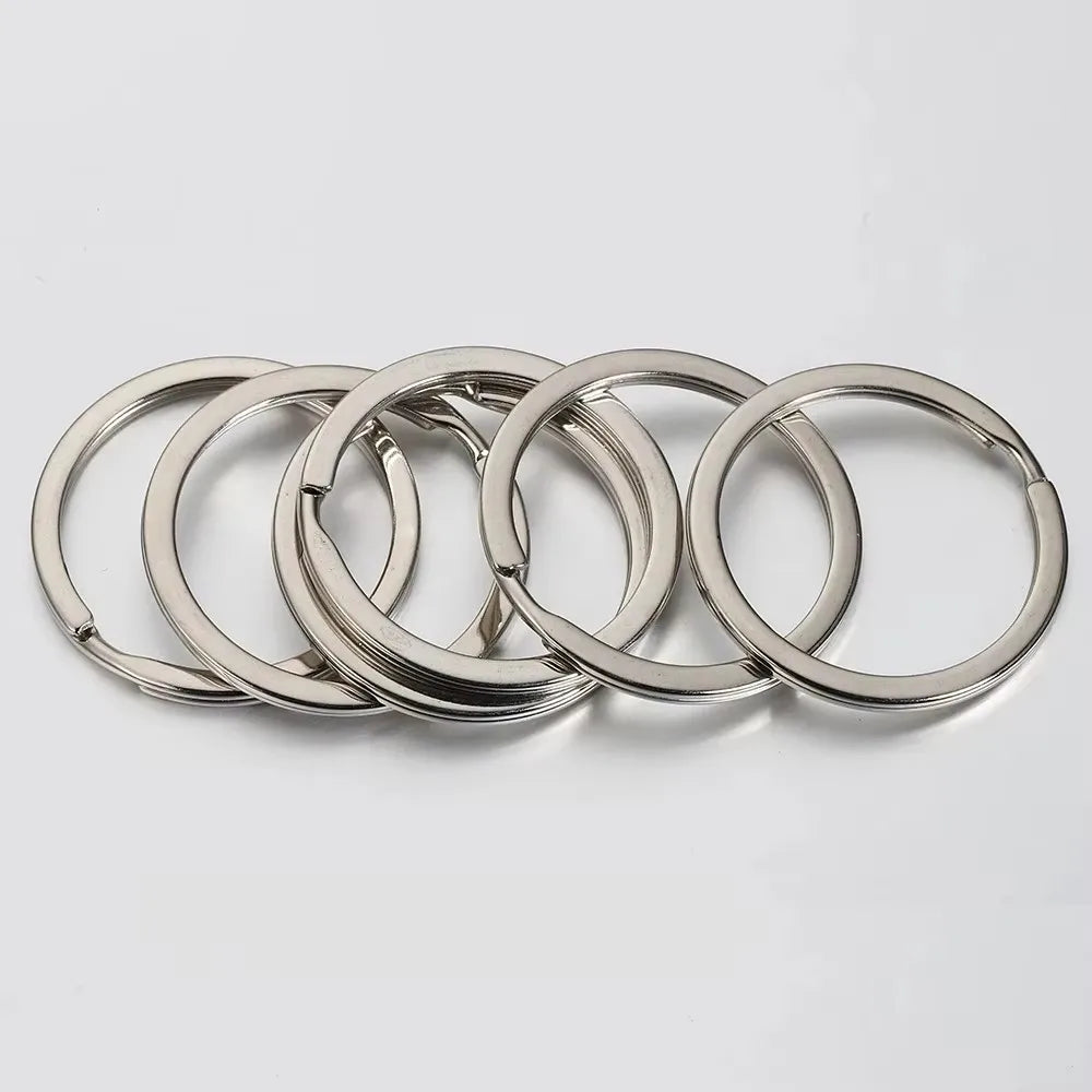 20pcs Stainless Steel Key Rings, Round Split Rings for DIY Keychains