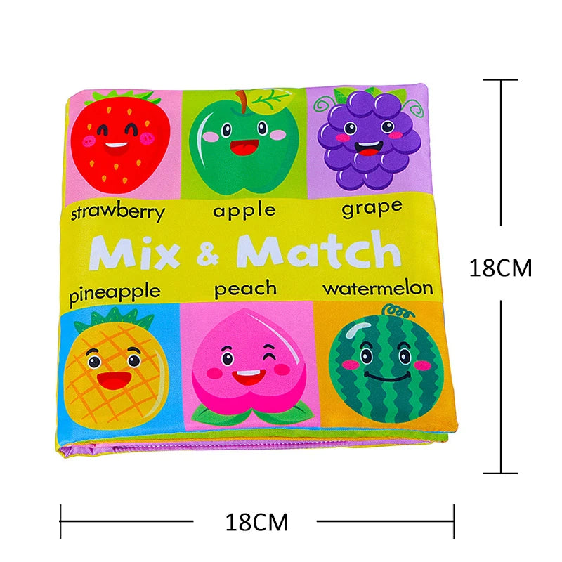 Baby Sensory Book – Soft 3D Touch & Feel Cloth Learning Toy