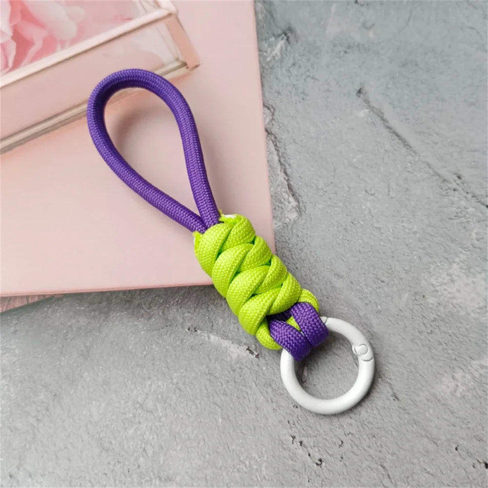 Braided Lanyard Keychain – Colorful Paracord Wrist Strap