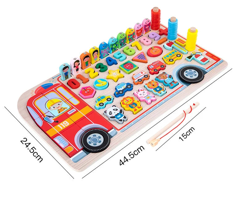 Montessori Busy Board Wooden Educational Activity Toy for Kids