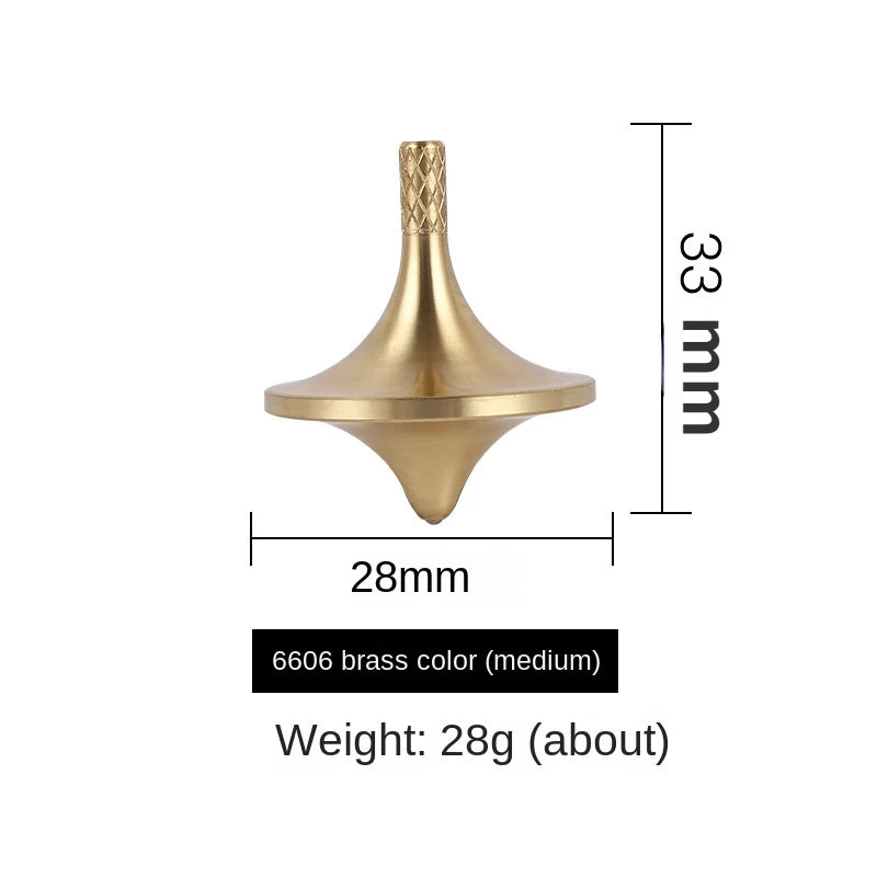 Metal Spinning Top – Brass Gyroscope Fidget Toy for Kids & Adults