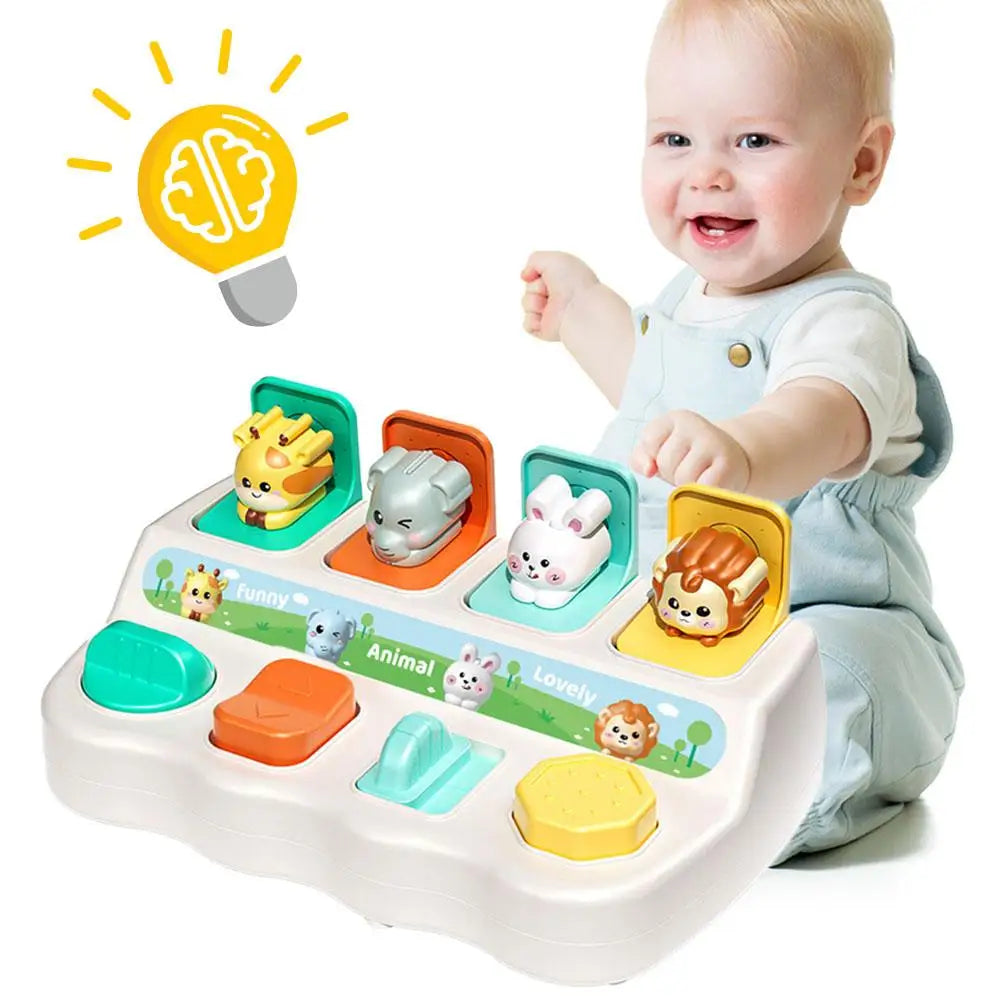 Montessori Busy Board | Animal Pop-Up Sensory Learning Toy