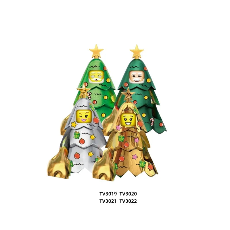 Christmas Building Blocks Santa Mini Figures DIY Building Set