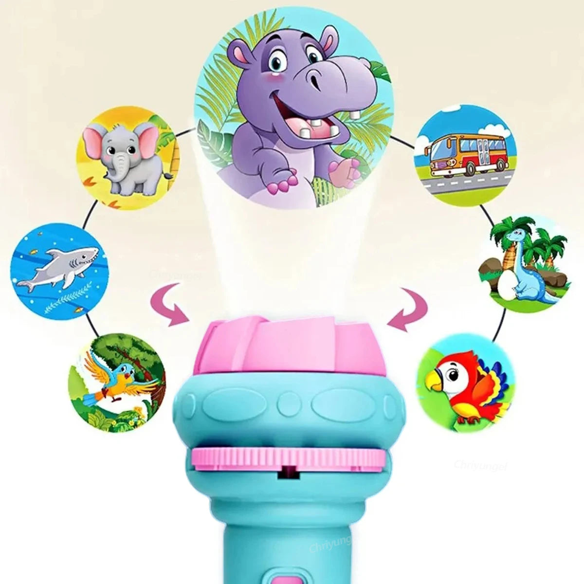 Kids Projector Flashlight – 10 Cards Picture Learning Toy