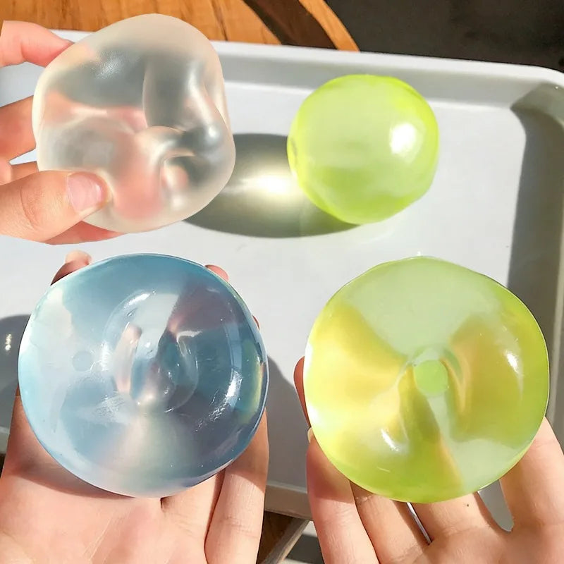 Mochi Fidget Toy – Transparent Soft Squeeze Stress Relief Toy