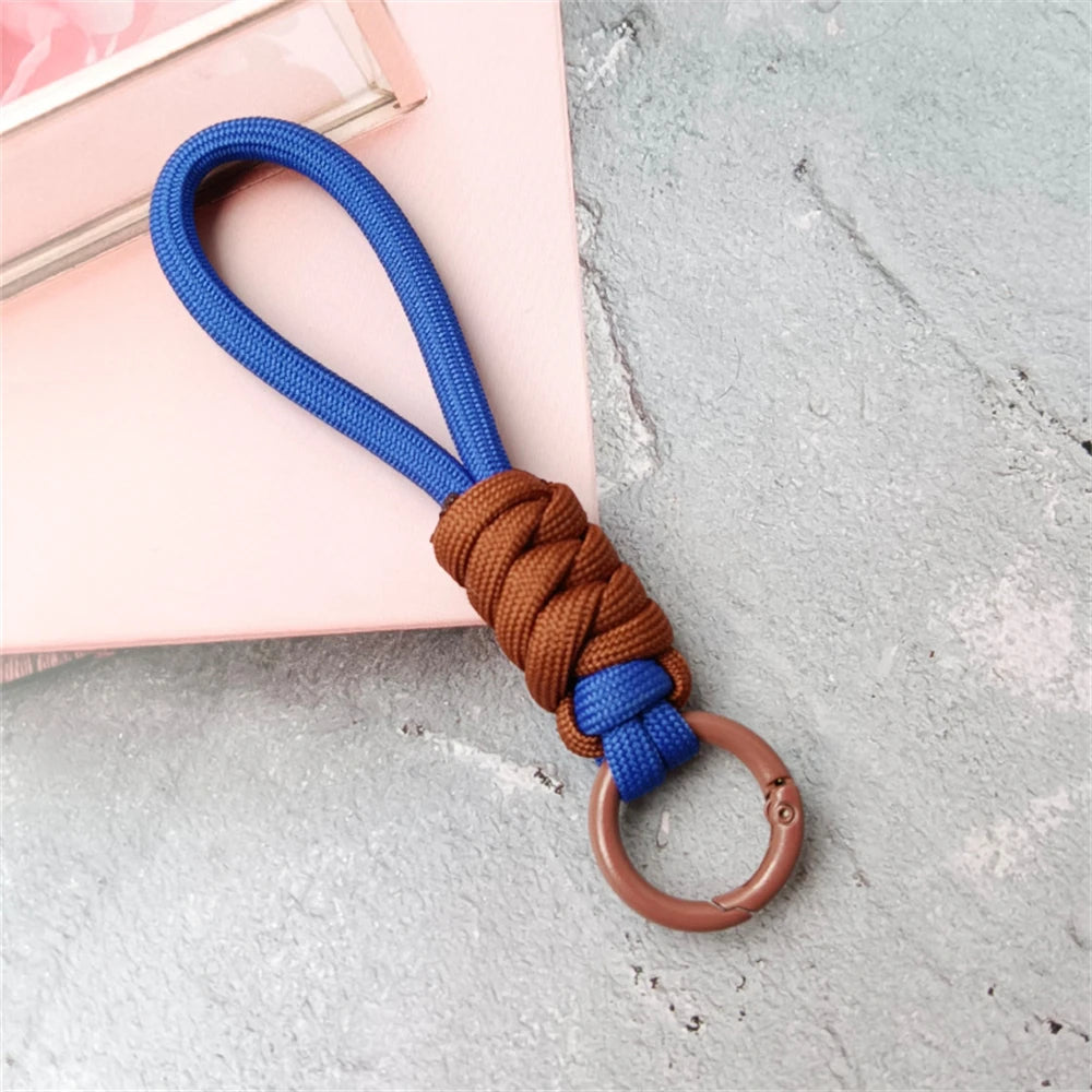 Braided Lanyard Keychain – Colorful Paracord Wrist Strap
