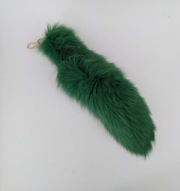 Fox Tail Keychain for Women Furry Y2K Car Accessory