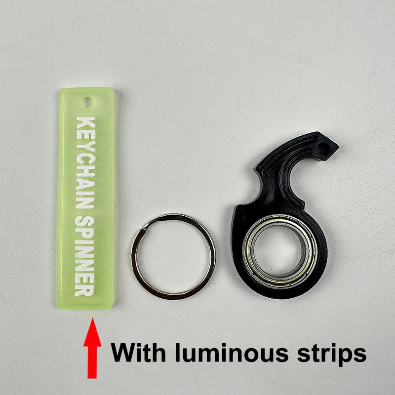 Keychain Fidget Spinner – Portable Metal Finger Spinner Toy