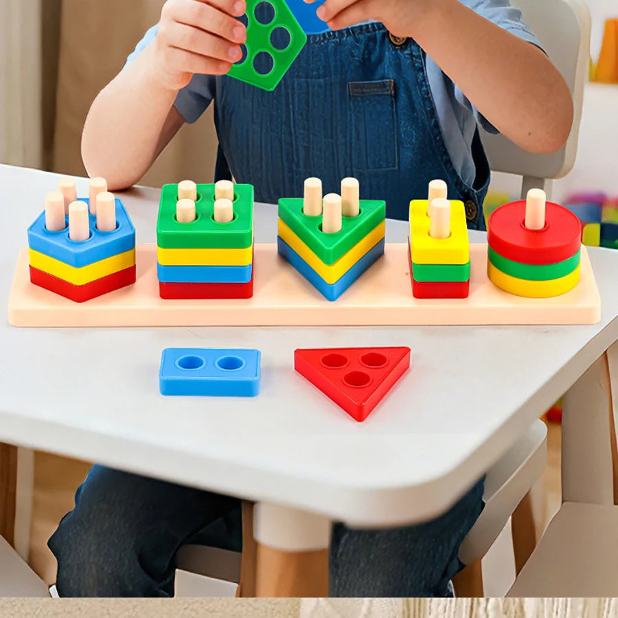 Geometric Building Blocks Set for Toddlers – Early Learning Toy